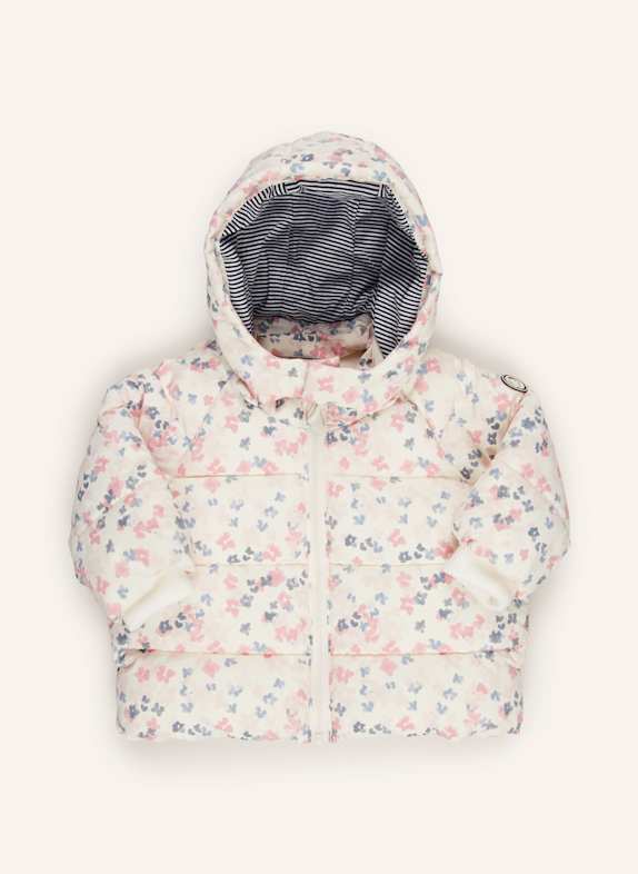 PETIT BATEAU Quilted jacket ECRU / PINK / GRAY