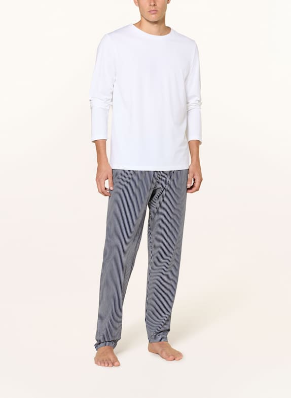 STROKESMAN'S pyjamasbyxor MÖRKBLÅ / VIT