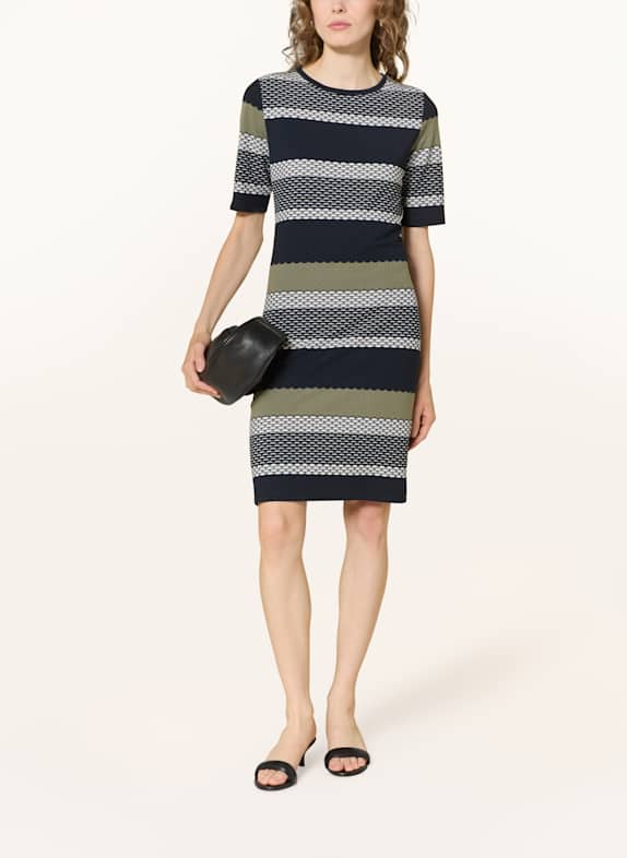 Betty Barclay Kleid DUNKELBLAU / OLIV / WEISS