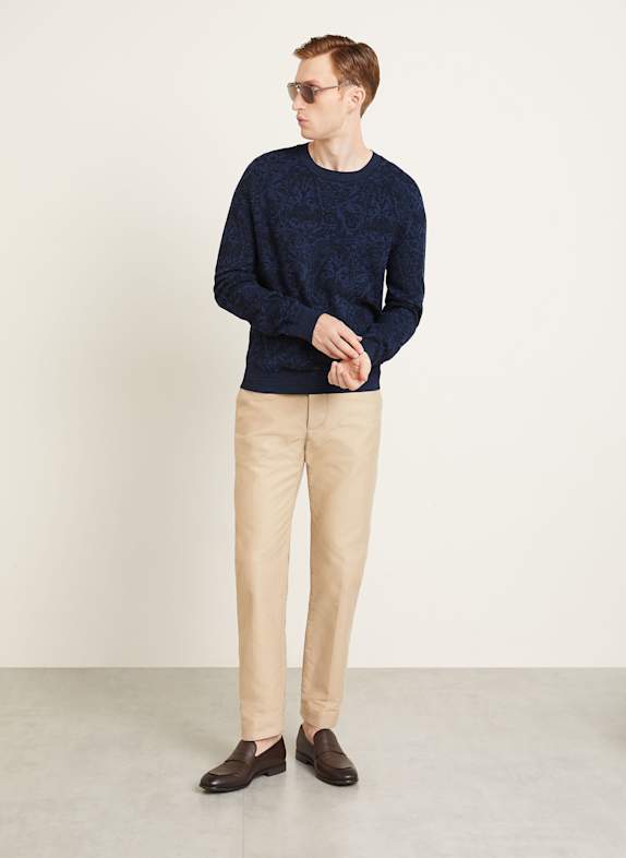 ETRO trui DONKERBLAUW / BLAUW