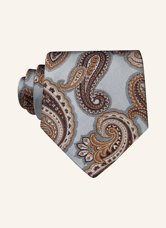 ETRO Krawatte BLAUGRAU / BRAUN / HELLBRAUN