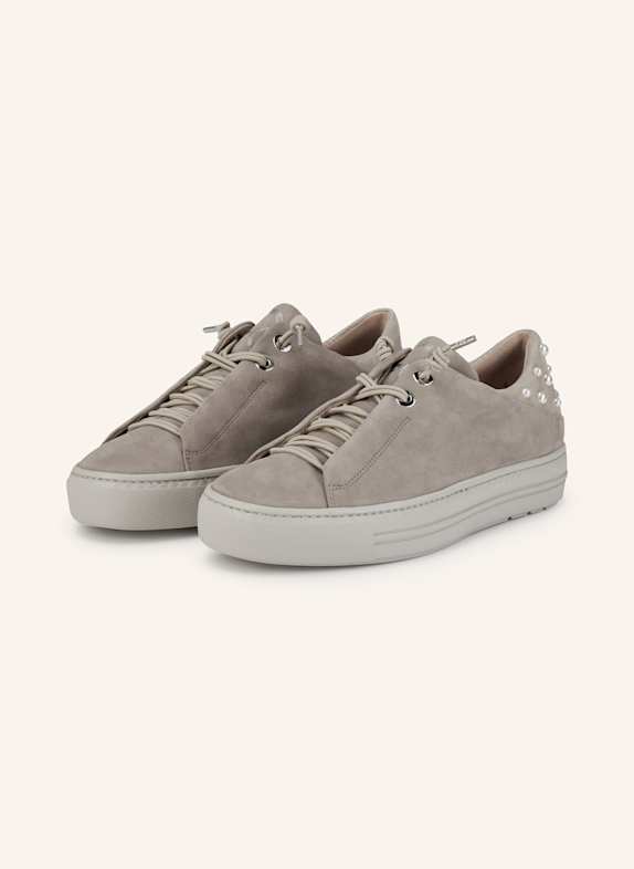 paul green Sneaker mit Schmuckperlen TAUPE