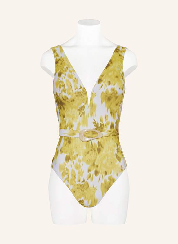 MARYAN MEHLHORN Badpak SOFT FOCUS FLORALS GEEL / WIT / GRIJS