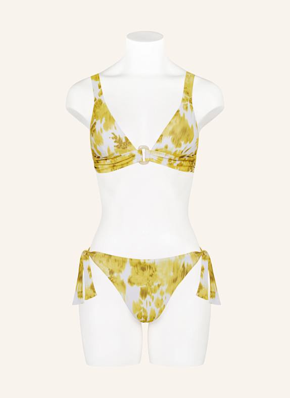 MARYAN MEHLHORN Triangelbikini SOFT FOCUS FLORALS GEEL / WIT / GRIJS