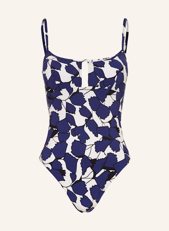 MARYAN MEHLHORN Badeanzug BLUE LEAVES BLAU / CREME / SCHWARZ