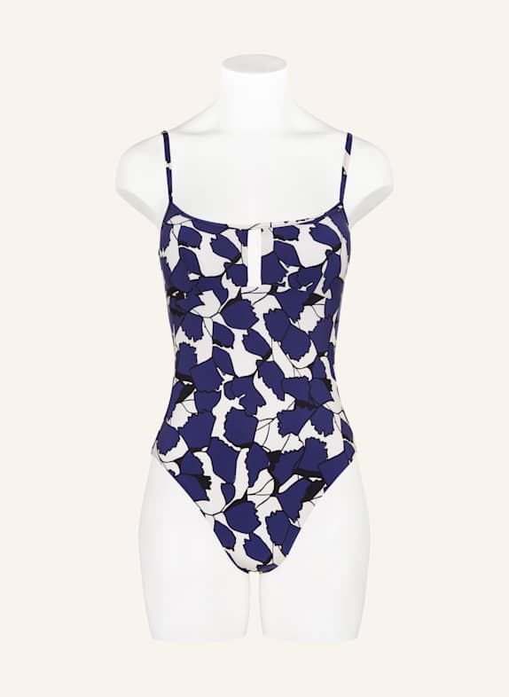 MARYAN MEHLHORN Badpak BLUE LEAVES BLAUW / CRÈME / ZWART