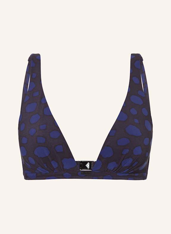 MARYAN MEHLHORN Bralette-Bikini-Top BLUE DOTS SCHWARZ / BLAU