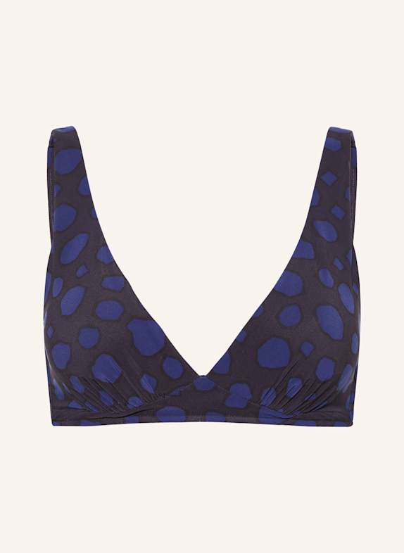 MARYAN MEHLHORN Bügel-Bikini-Top BLUE DOTS SCHWARZ/ BLAU