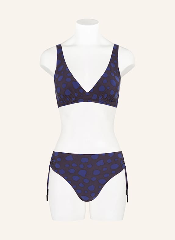 MARYAN MEHLHORN Bikini top met beugels BLUE DOTS ZWART / BLAUW