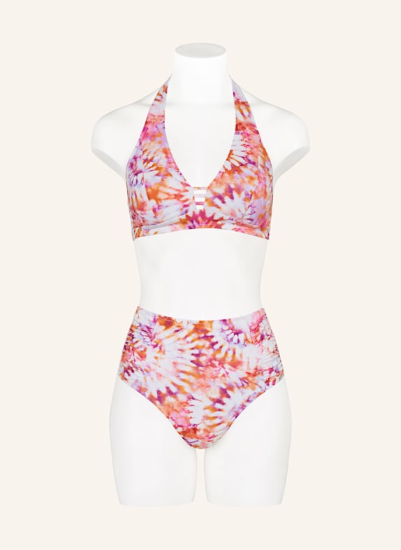 Lidea Nekband-bikinitop SUNSET HARMONY WIT / ORANJE / FUCHSIA