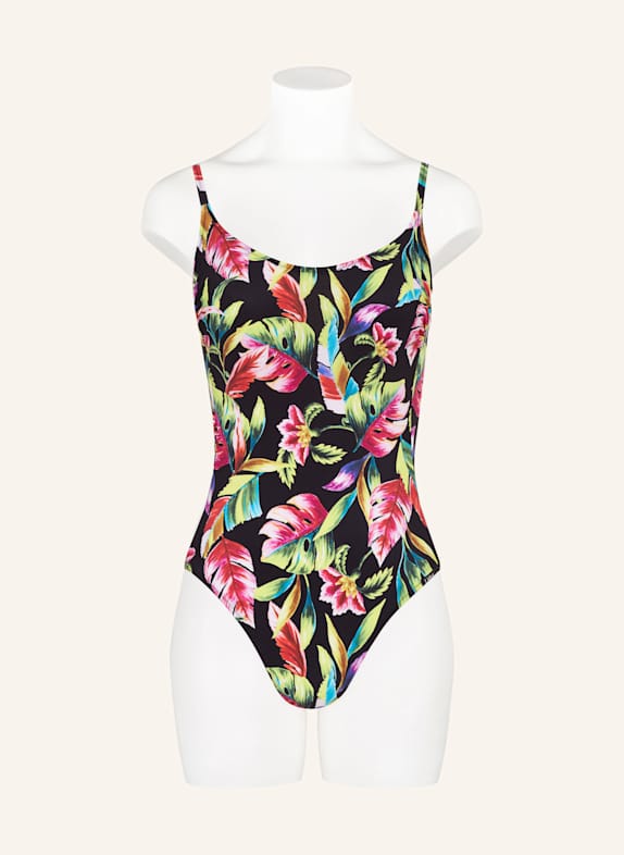 Lidea Badpak EXOTIC BLAZE ZWART / LICHTGROEN / ROZE