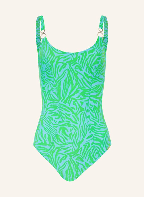 Lidea Plavky AQUA MUSE s třpytivou přízí TYRKYSOVÁ/ SVĚTLE ZELENÁ