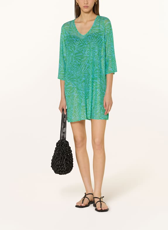 Lidea AQUA MUSE mesh tunic with 3/4 sleeves LIGHT GREEN/ LIGHT BLUE