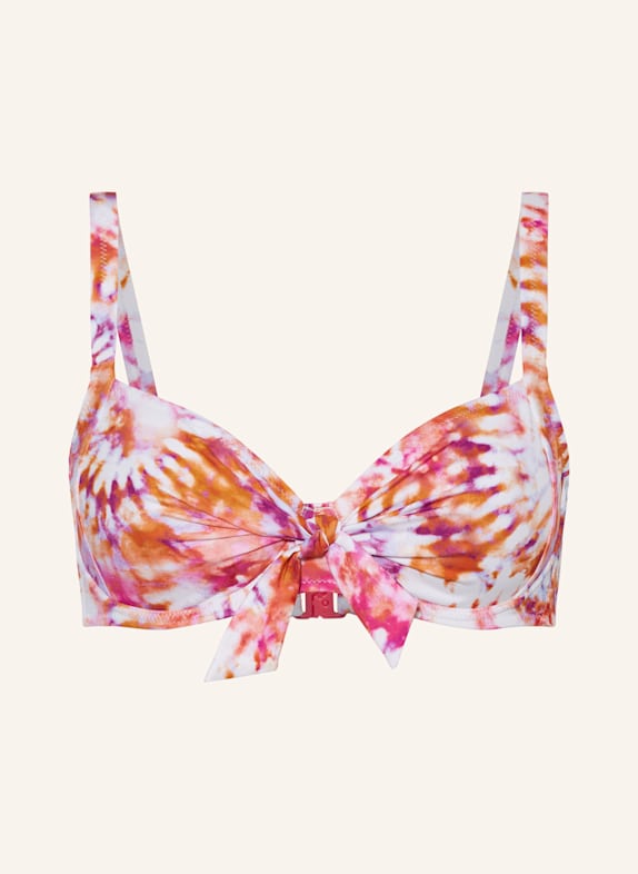 Lidea Underwired bikini top SUNSET HARMONY WHITE/ ORANGE/ FUCHSIA