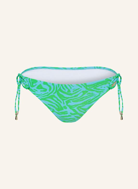 Lidea Trojúhelníkové bikinové kalhotky AQUA MUSE s třpytivou přízí TYRKYSOVÁ/ SVĚTLE ZELENÁ