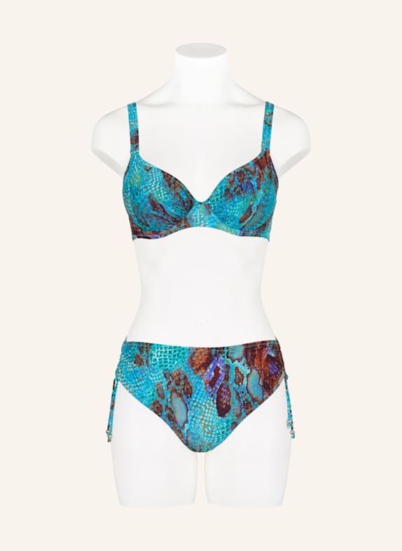 Charmline Bikini med bøjler AQUATIC REPTILE TURKIS / BRUN / BLÅ
