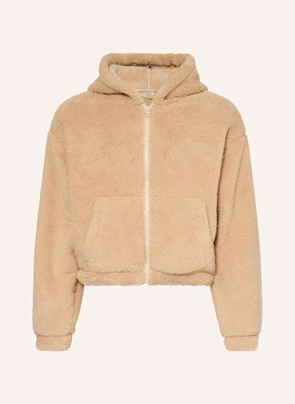 s.Oliver RED Plyšová bunda SVĚTLE HNĚDÁ