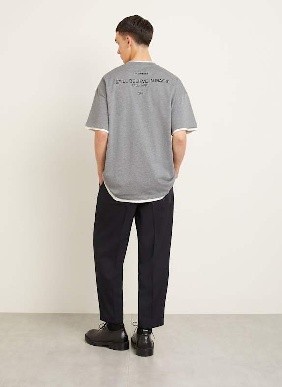 JIL SANDER T-shirt GRÅ / HVID