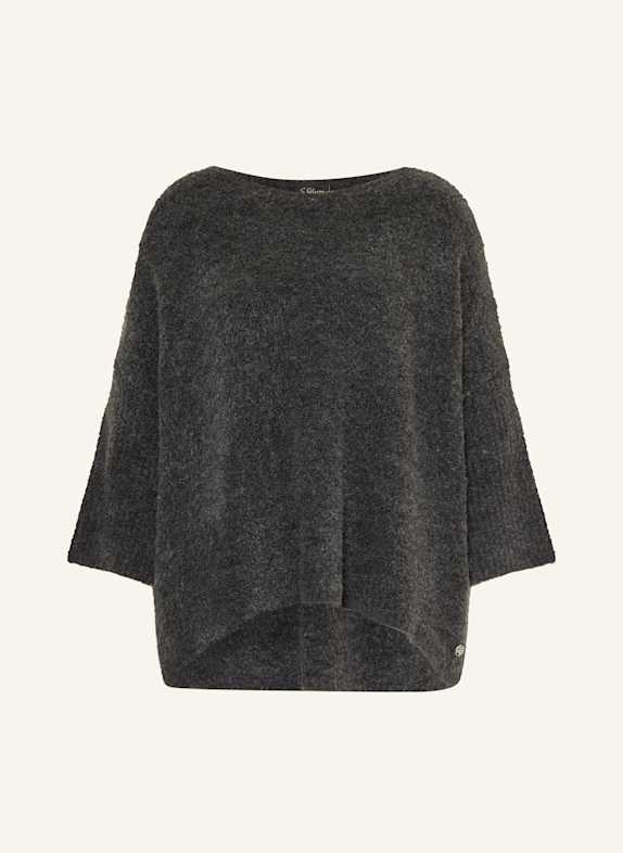 s.Oliver BLACK LABEL Pullover mit 3/4-Arm DUNKELGRAU