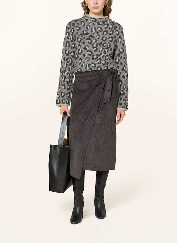 s.Oliver BLACK LABEL Rock in Lederoptik GRAU