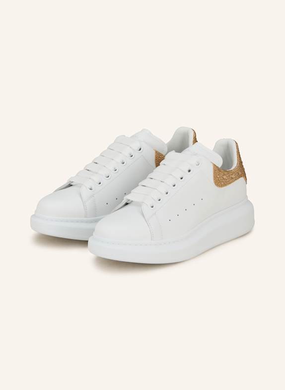 McQUEEN Sneaker mit Schmucksteinen WEISS/ CAMEL
