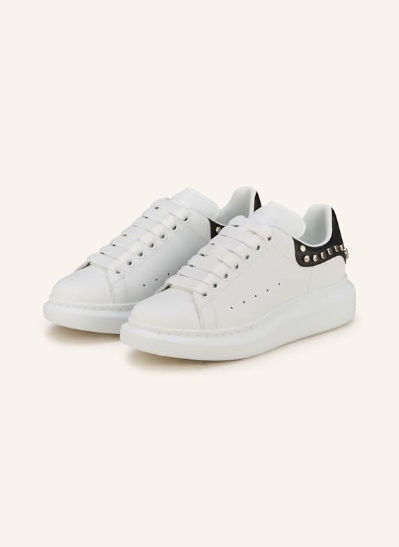 McQUEEN Sneaker mit Nieten WEISS/ SCHWARZ