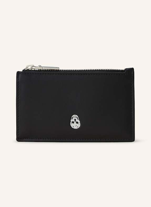 McQUEEN Kartenetui SCHWARZ/ SILBER