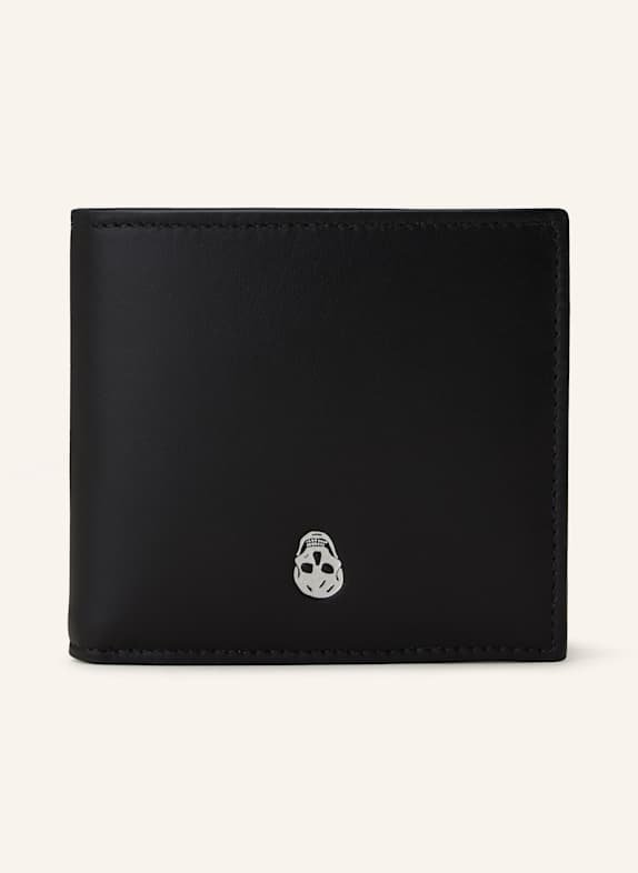 McQUEEN Kartenetui SCHWARZ/ SILBER