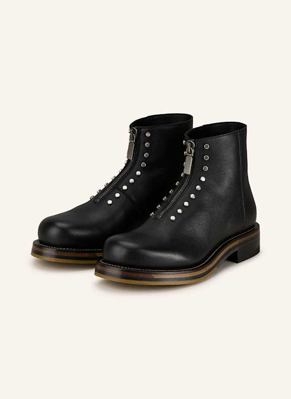 McQUEEN Boots mit Nieten SCHWARZ
