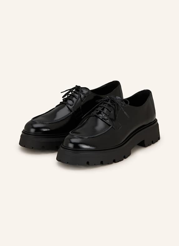 darling harbour Platform lace-up shoes BLACK