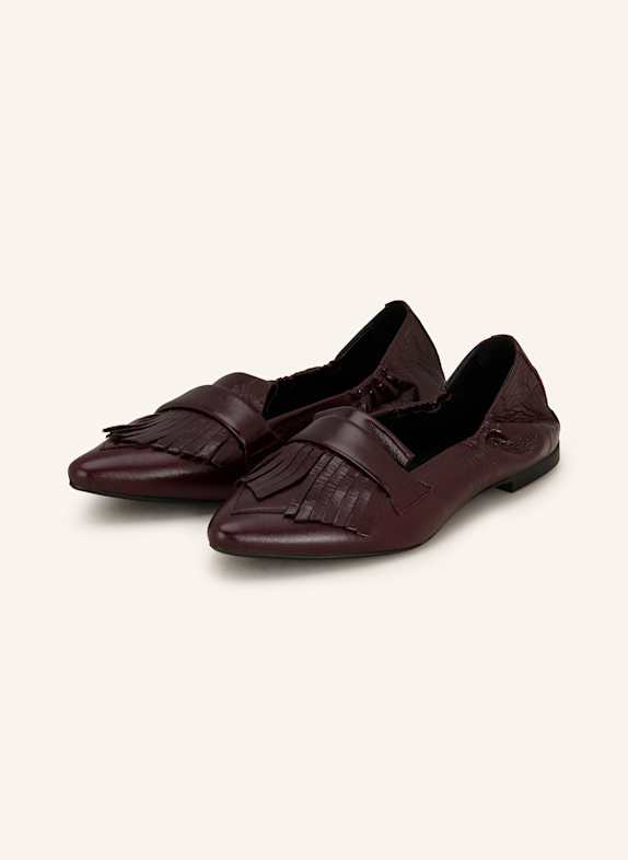 darling harbour Patent ballet flats DARK RED
