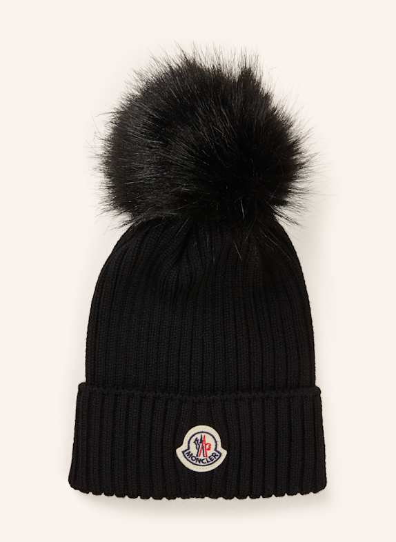 MONCLER enfant Mütze SCHWARZ