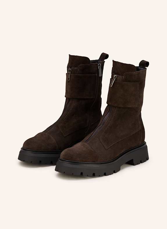 darling harbour Biker Boots DUNKELBRAUN