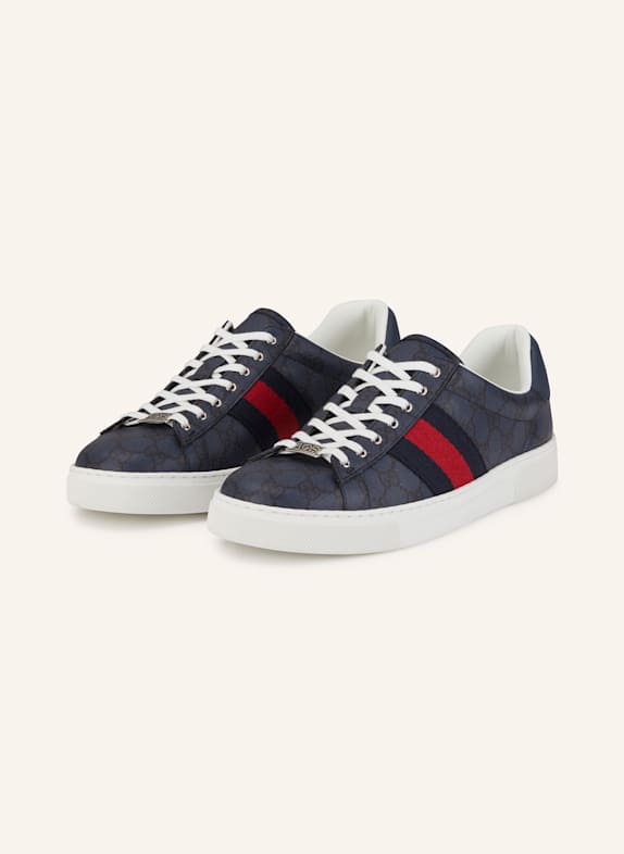 GUCCI Sneaker ACE GG SUPREME DUNKELBLAU/ ROT