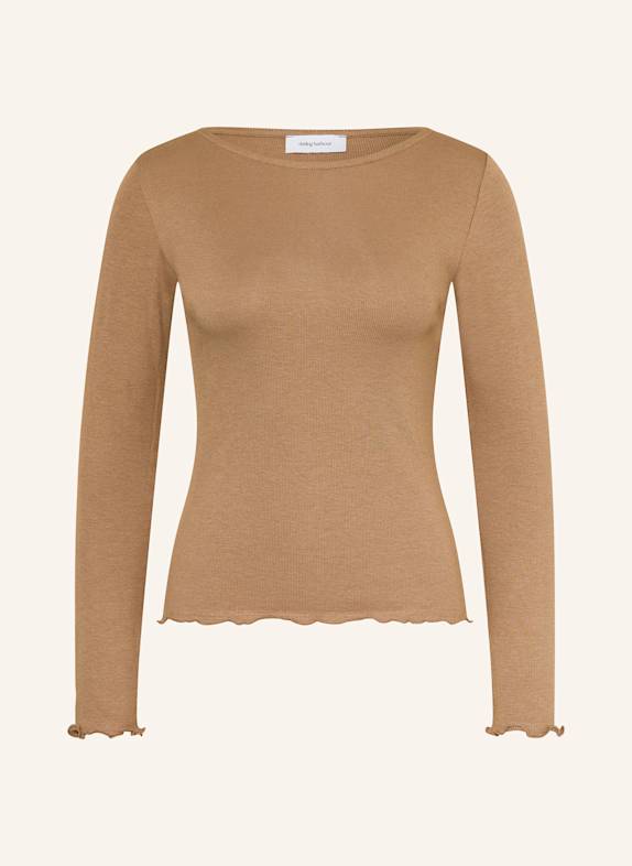darling harbour Longsleeve mit Rüschen CAMEL