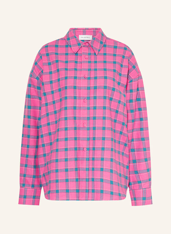 OH APRIL Hemdbluse VIVIAN aus Flanell PINK/ BLAU
