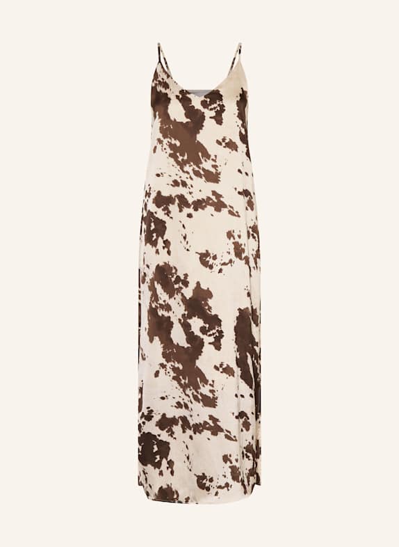 NEO NOIR Robe KAMRAN MARRON FONCÉ/ ÉCRU