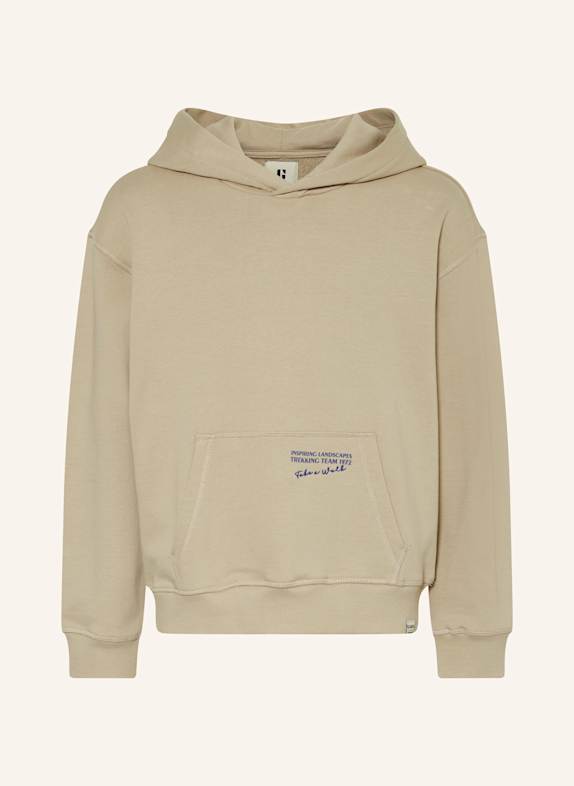 GARCIA Mikina s kapucí SVĚTLE HNĚDÁ / MODRÁ