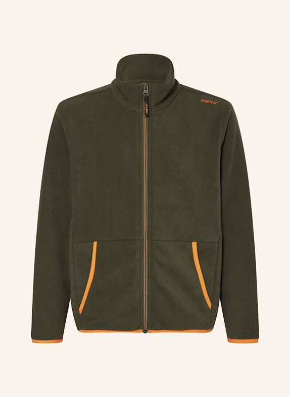 me°ru' Fleecejacke CANTERBURY GRÜN / ORANGE