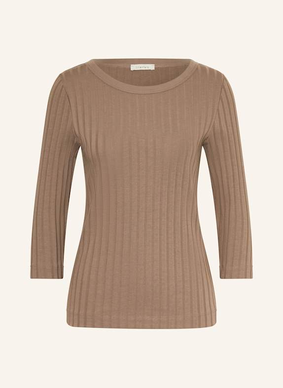 lilienfels Shirt with 3/4 sleeves LIGHT BROWN