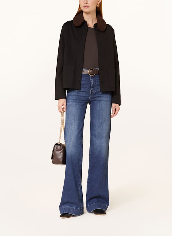 lilienfels Jacke mit Teddyfell SCHWARZ/ DUNKELBRAUN