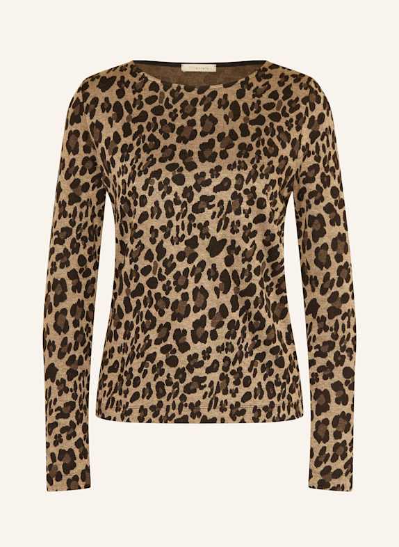 lilienfels Long sleeve shirt TAUPE/ DARK BROWN/ BLACK
