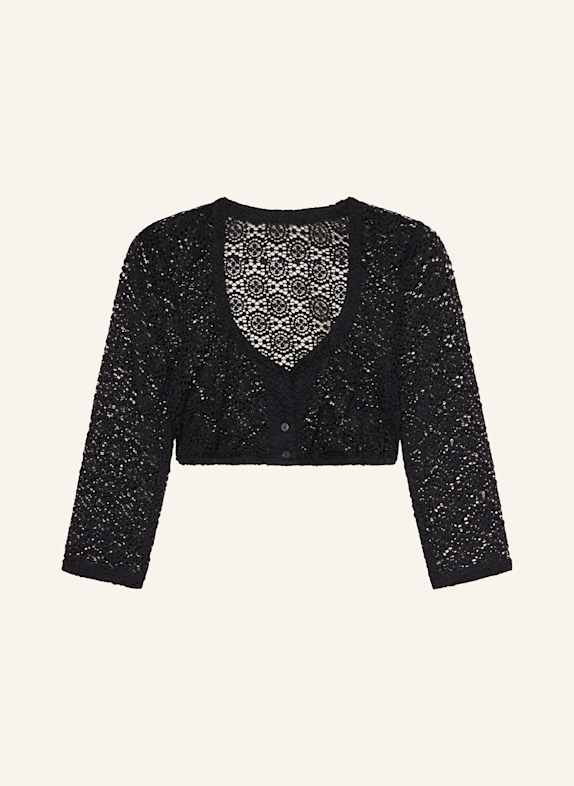 Johann & Johanna Dirndlbluse aus Spitze mit 3/4-Arm SCHWARZ