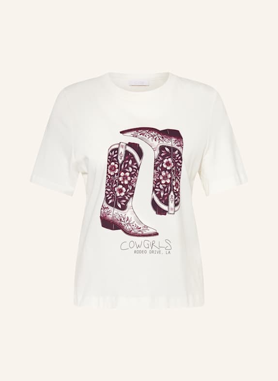 Rich & Royal T-Shirt mit Schmucksteinen ECRU
