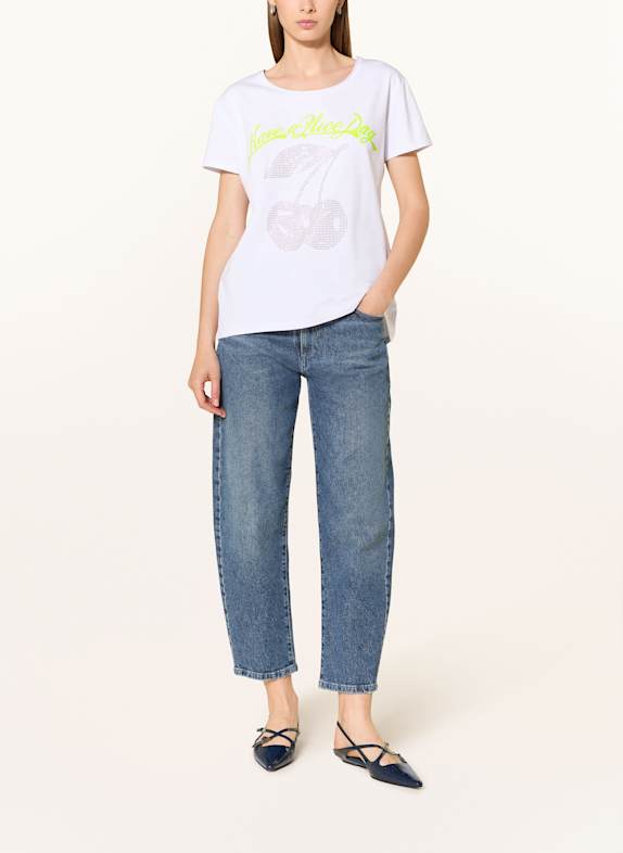 miss goodlife T-Shirt HAVE A NICE DAY mit Schmucksteinen WEISS