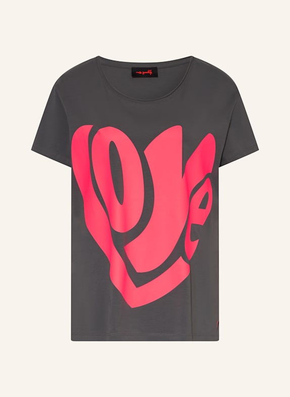 miss goodlife T-Shirt GRAU/ NEONPINK