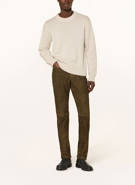 MEINDL Leren broek ROMEO Regular Fit MARRON FONCÉ