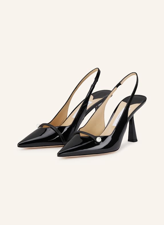JIMMY CHOO Slingback pumps AMITA 85 BLACK