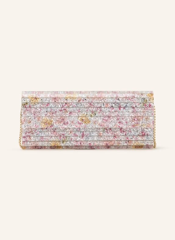 JIMMY CHOO Clutch SWEETIE SILVER/ PINK/ LIGHT YELLOW