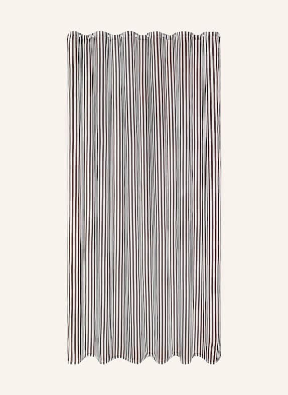 Jotex Rideau de douche EMMY MARRON FONCÉ/ BLANC